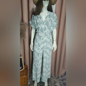 Lush Dolman sage jumpsuit